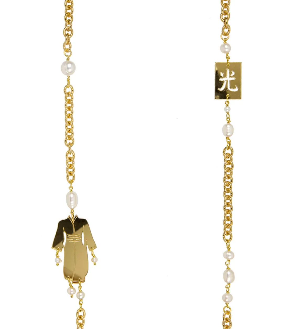 Collana Kimono Plexi Perla