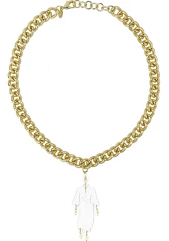 Collana Kimono Plexi Trasparente Perla