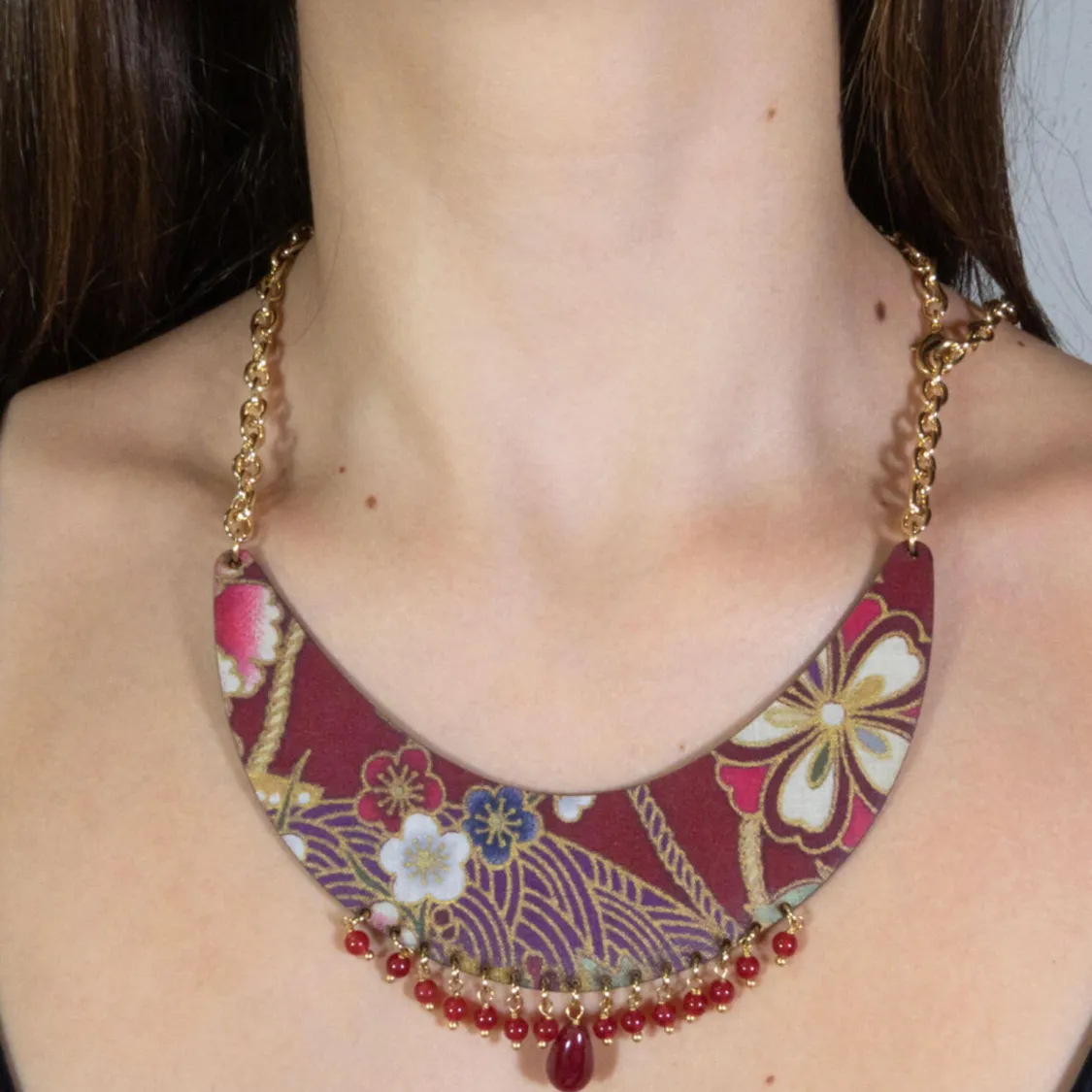 Collana Kimono Rubino