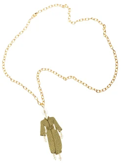 Collana Kimono Seta Oro Perla