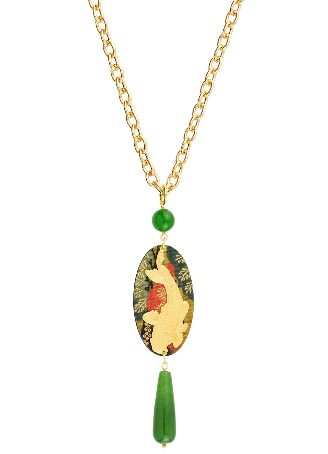 Collana Koi Verde Oliva