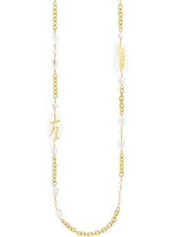 Collana Lebolina Amicizia Plexi Trasparente Perla