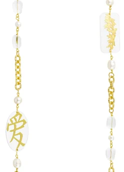 Collana Lebolina Amore Plexi Trasparente Perla