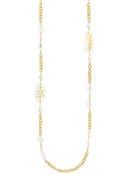 Collana Lebolina Fortuna Plexi Trasparente Perla