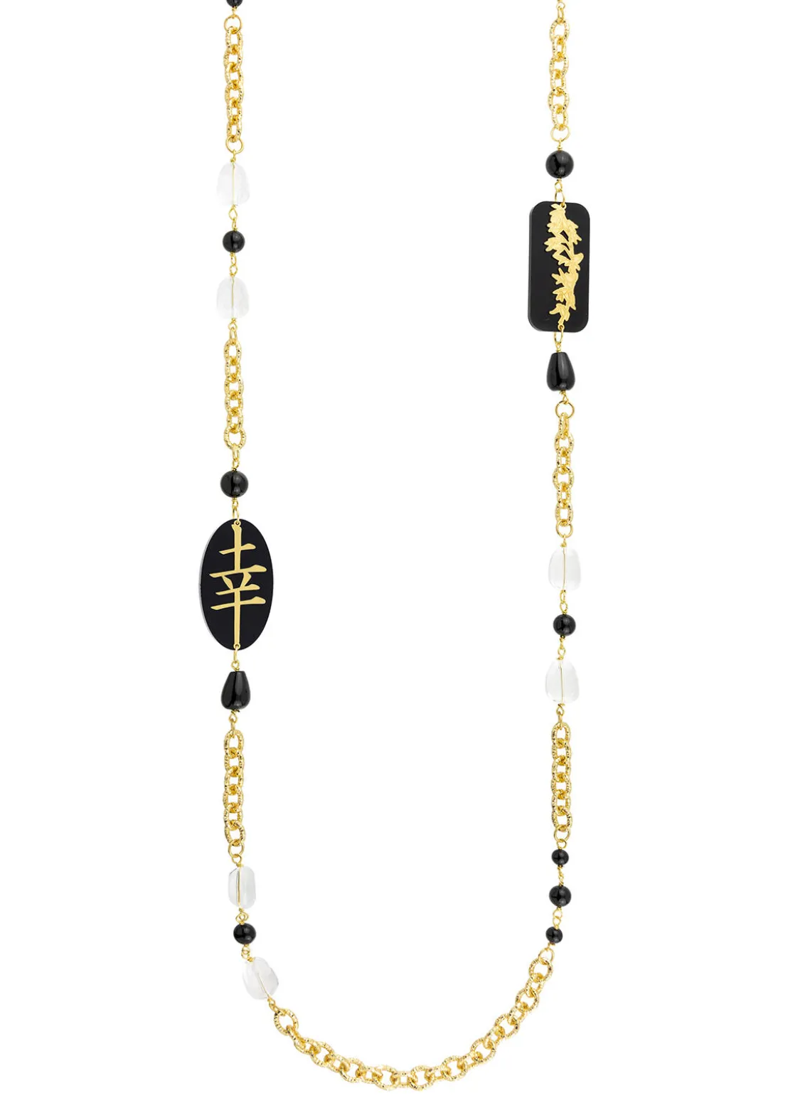 Collana Lebolina Fortuna Plexi Nero