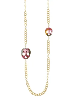 Collana Lebolina Teschio Perla