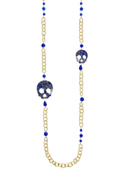 Collana Lebolina Teschio Blu