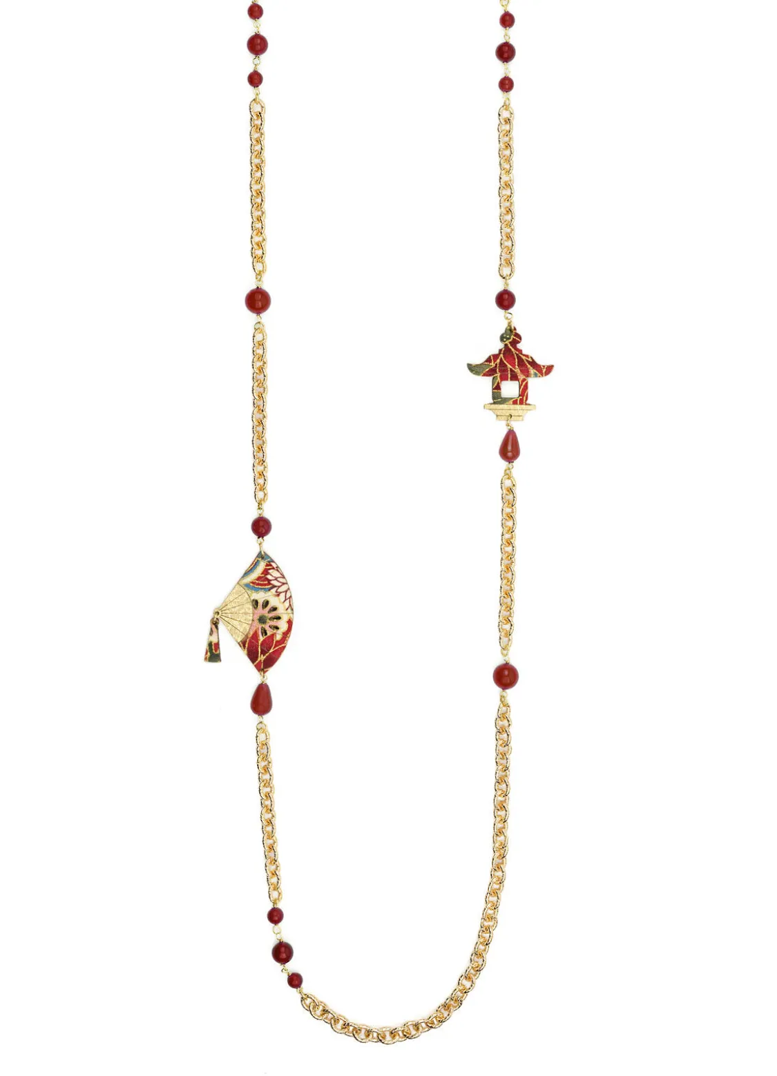 Collana Lebolina Ventaglio Rubino
