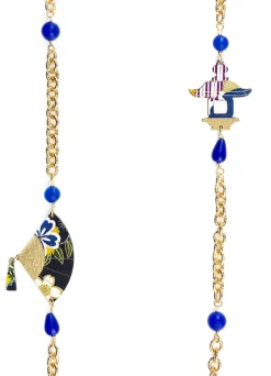 Collana Lebolina Ventaglio Blu