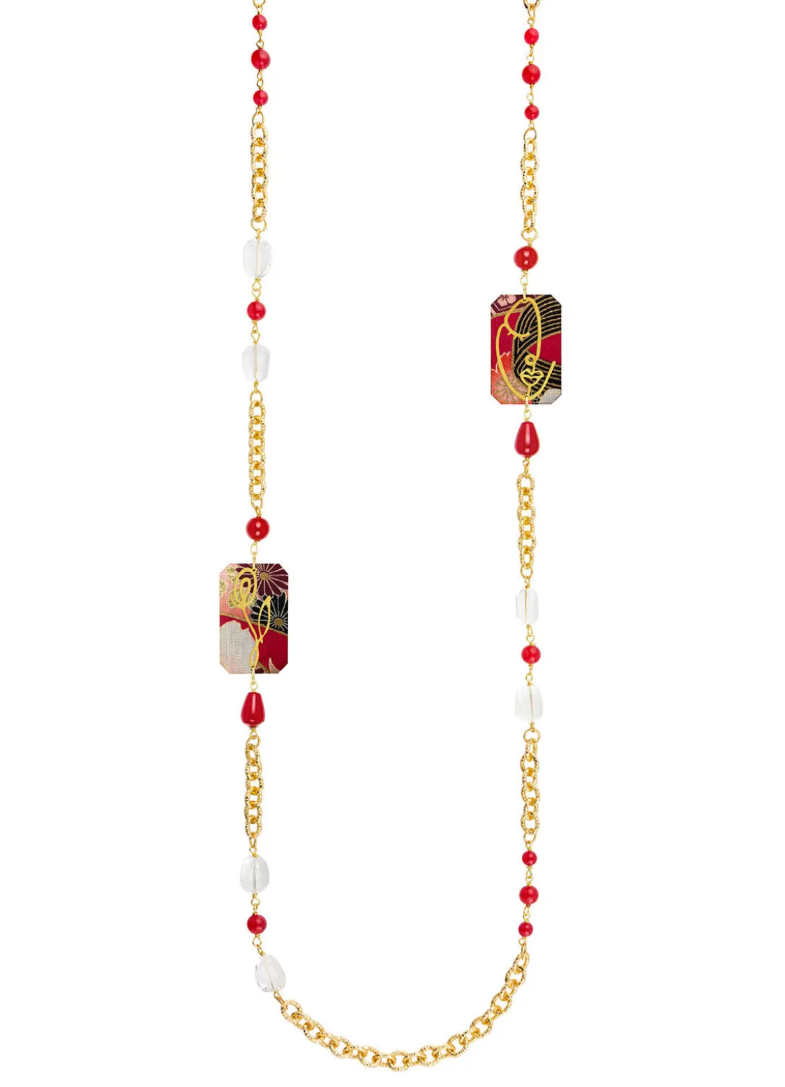 Collana Lebolina Viso E Fiore Rubino