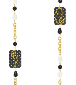 Collana Lebolina Viso E Fiore Pois Nero