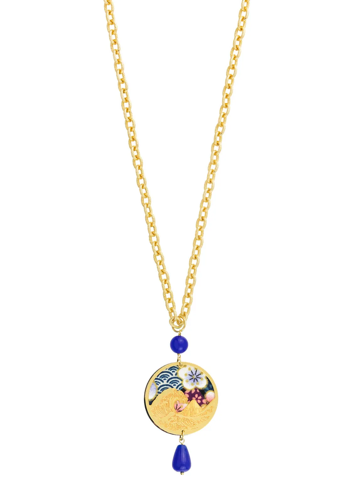 Collana Onda Tondo Blu