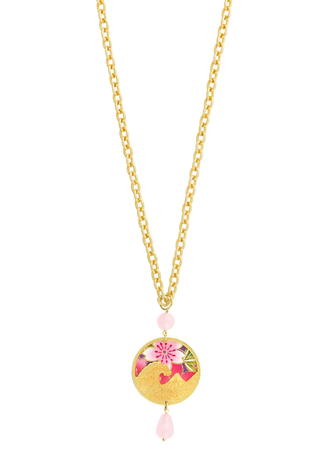 Collana Onda Tondo Rosa