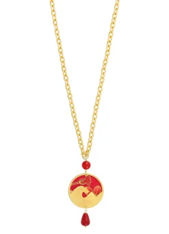 Collana Onda Tondo Rubino