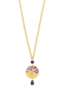 Collana Onda Tondo Viola