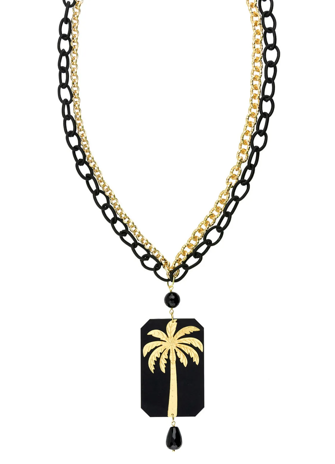 Collana Palma Plexiglass Nero