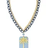 Collana Palma Pois Celeste