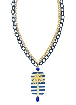 Collana Palma Riga Blu