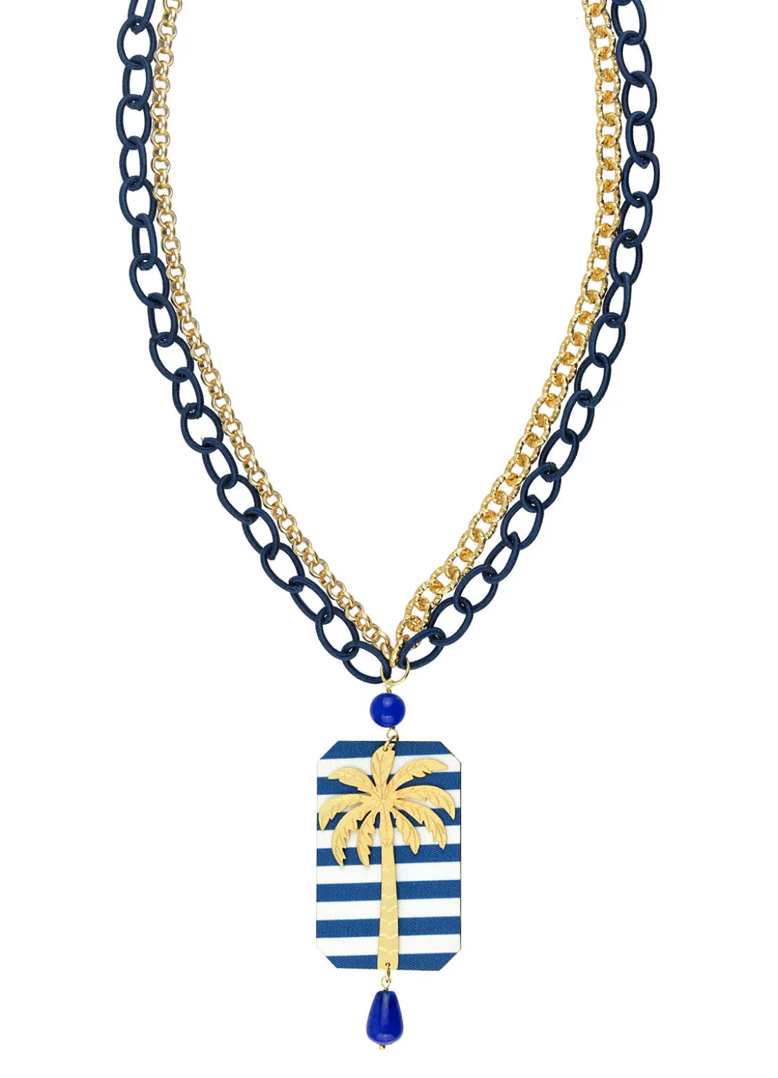 Collana Palma Riga Blu
