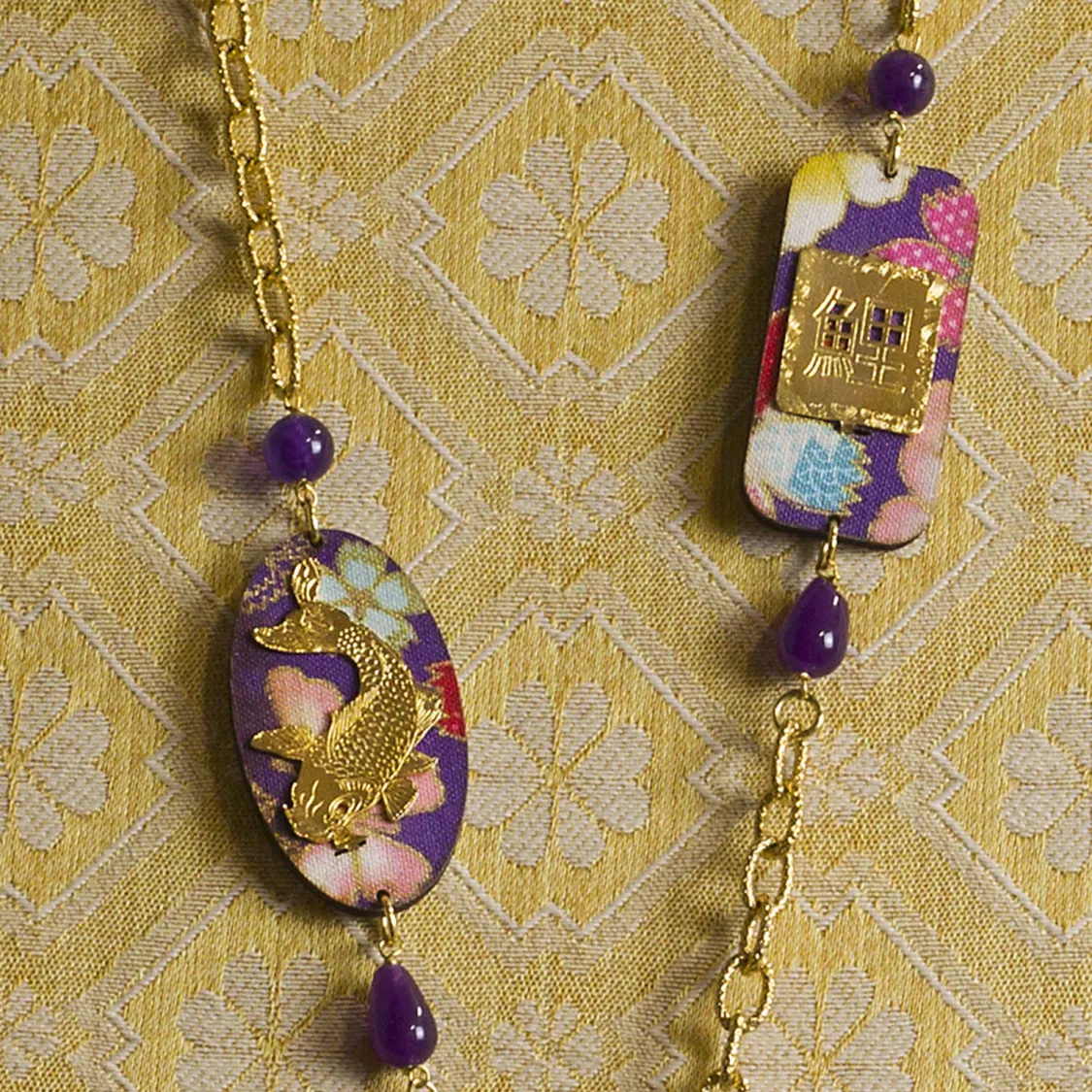 Collana Solo Io Carpa Koi Viola