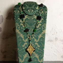 Collana Solo Io Filigrana Rombo Plexi Nero