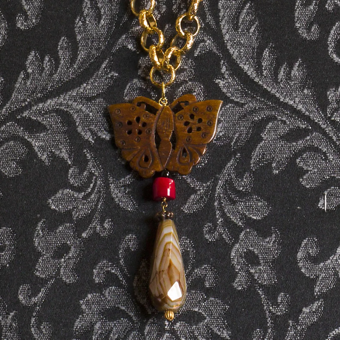 Collana Solo Io Fiore Di Loto Nero