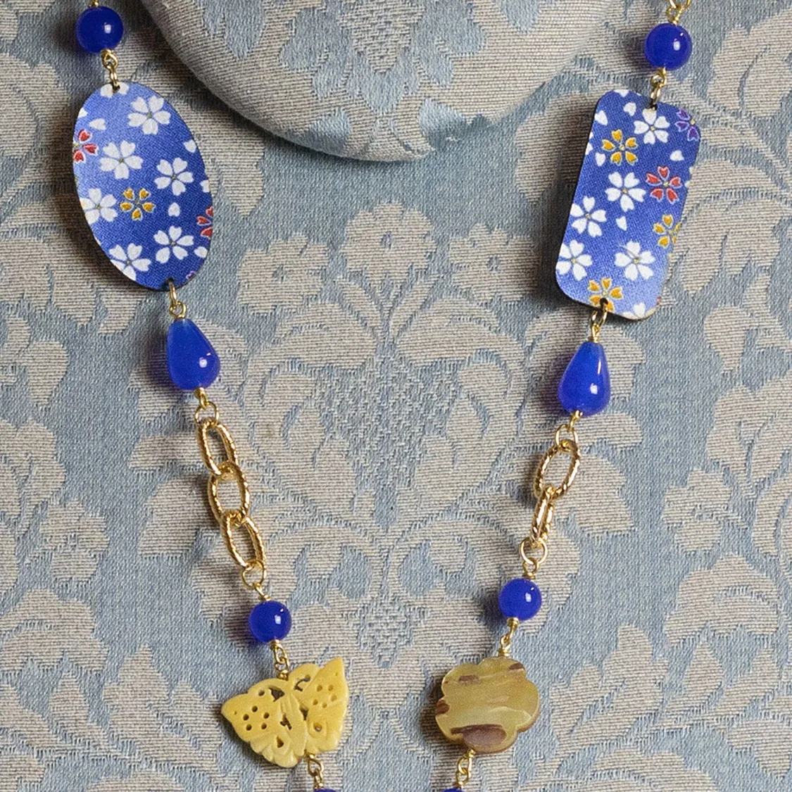 Collana Solo Io Fiori Blu