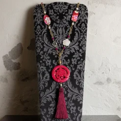 Collana Solo Io Fiori Fucsia