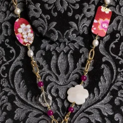 Collana Solo Io Fiori Fucsia