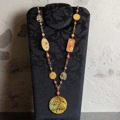 Collana Solo Io Fiori Rosa Sfumato