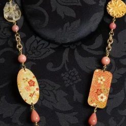 Collana Solo Io Fiori Rosa Sfumato