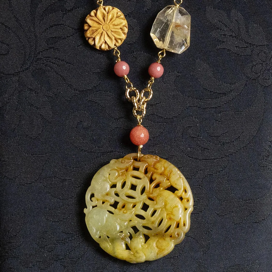 Collana Solo Io Fiori Rosa Sfumato