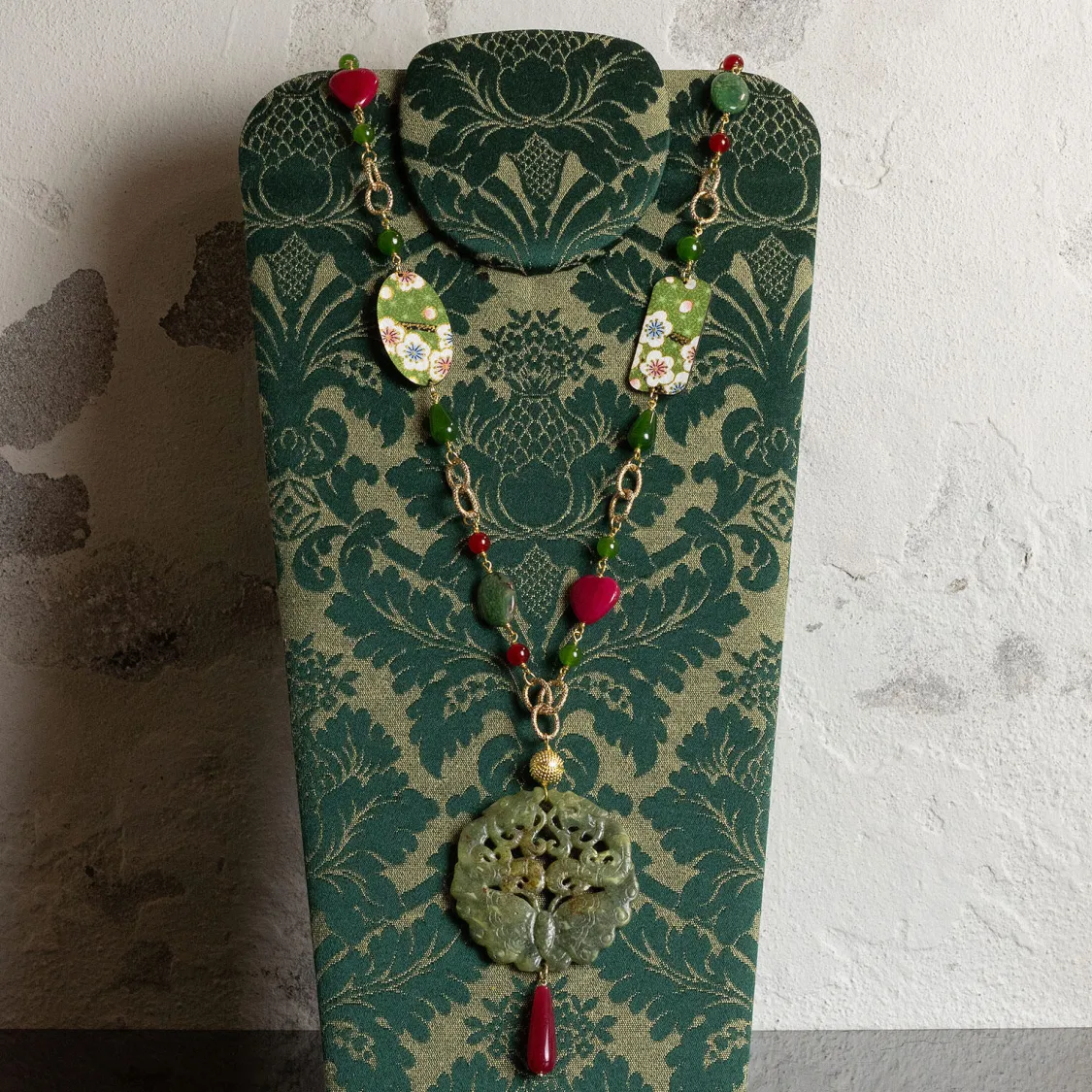 Collana Solo Io Fiori Verde