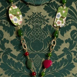 Collana Solo Io Fiori Verde