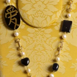 Collana Solo Io Kanji Amore Plexi Nero