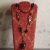 Collana Solo Io Kimono Nero E Rubino