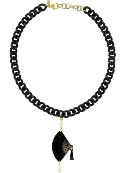 Collana Ventaglio Plexi Nero Perla