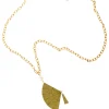 Collana Ventaglio Seta Oro Perla