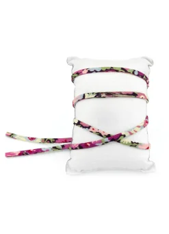 Nastro Tessuto Fiore Fucsia E Nero