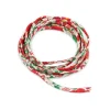 Nastro Tessuto Fiore Rosso E Verde