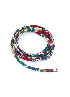 Nastro Tessuto Fiore Verde Rosso E Azzurro