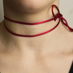 Nastro Tessuto Satin Rubino