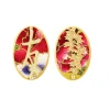 Orecchini Amicizia Clips Ovale Rubino