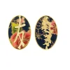 Orecchini Amicizia Clips Ovale Blu