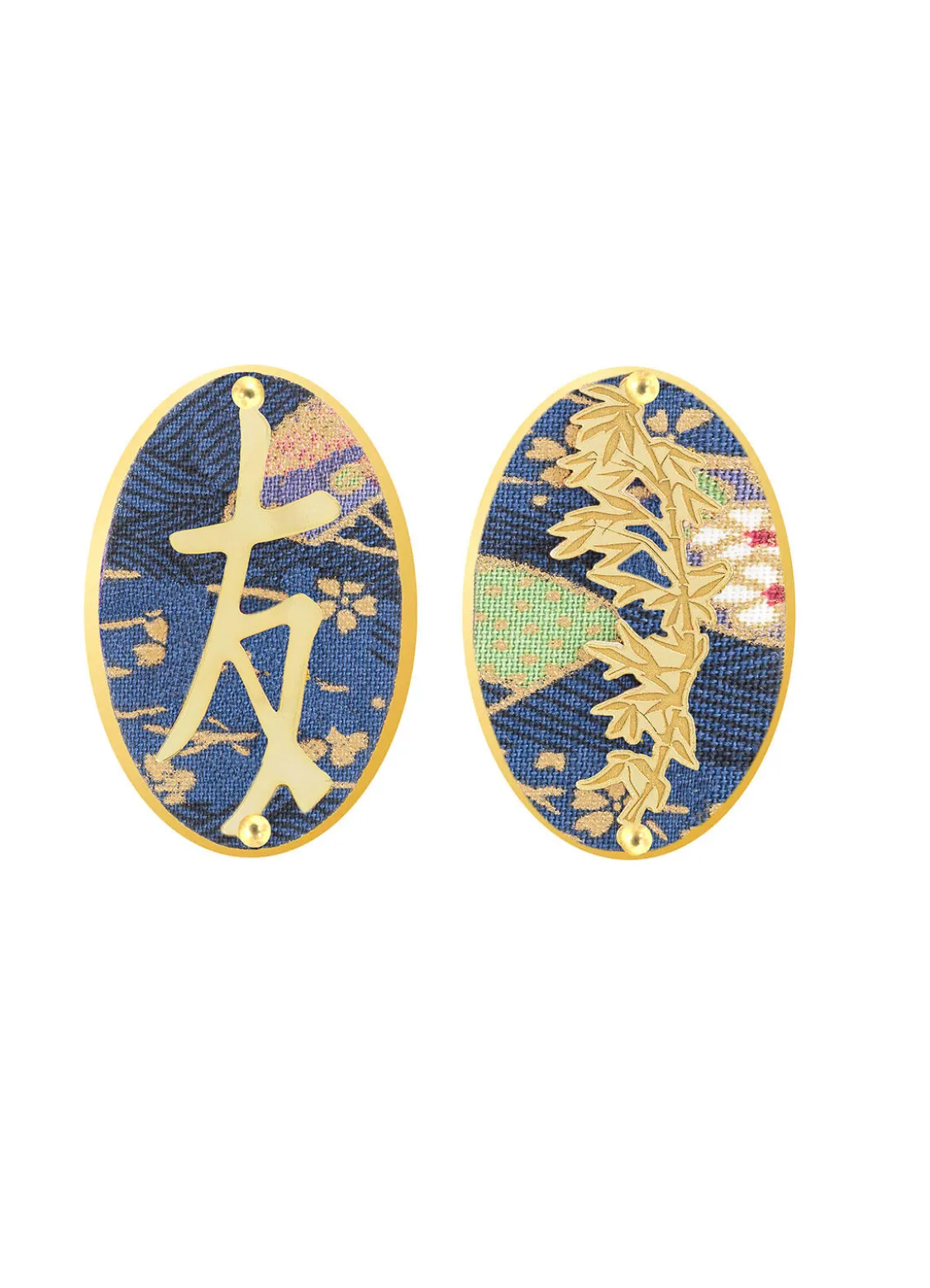 Orecchini Amicizia Clips Ovale Azzurro