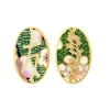 Orecchini Amicizia Clips Ovale Verde