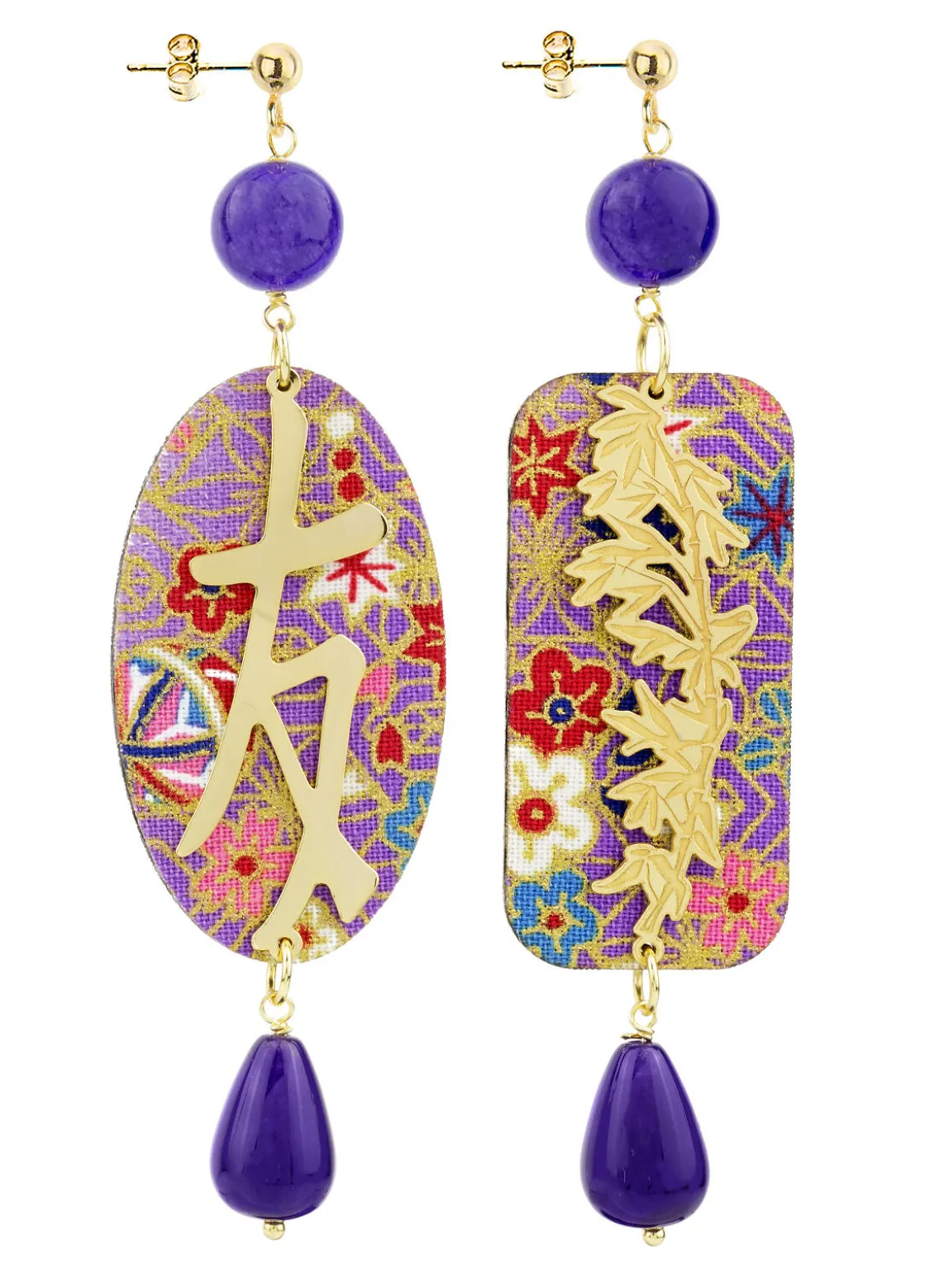 Orecchini Amicizia Viola