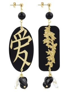 Orecchini Amore Plexi Nero