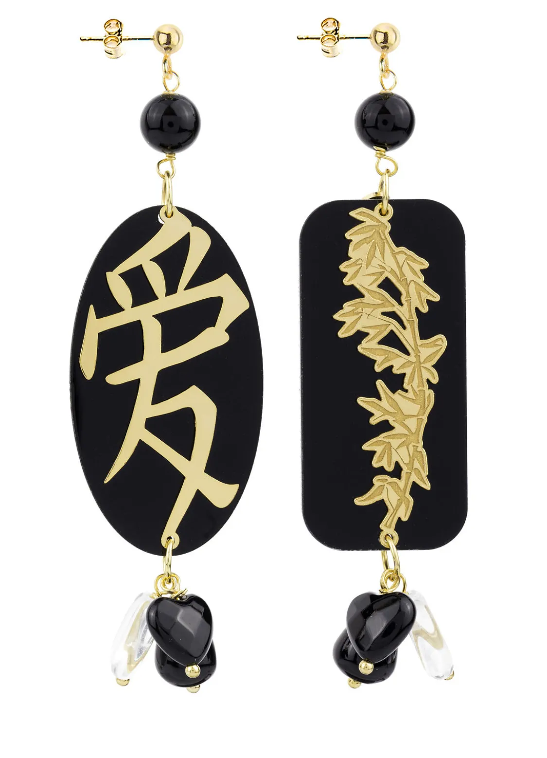 Orecchini Amore Plexi Nero