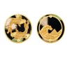 Orecchini Carpe Clips Tondo Nero